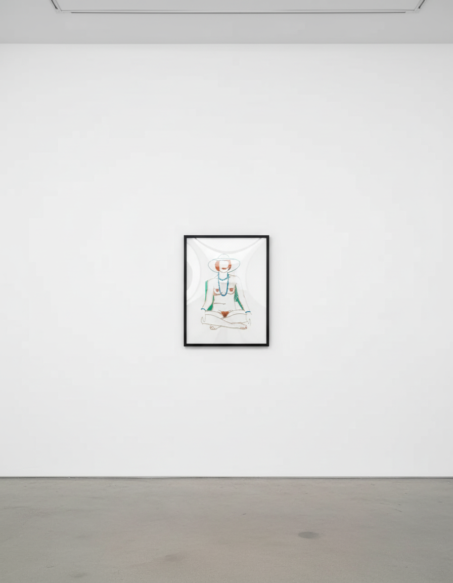 Tom Wesselman - Monica Cross Legged With Beads, 1985-2004, Alkyd on cut-out steel
