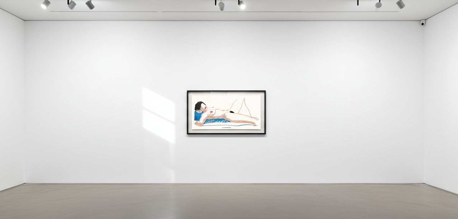 Tom Wesselman - Monica Lying On Her Back, 1988-97, Alkyd oil on cut out steel
