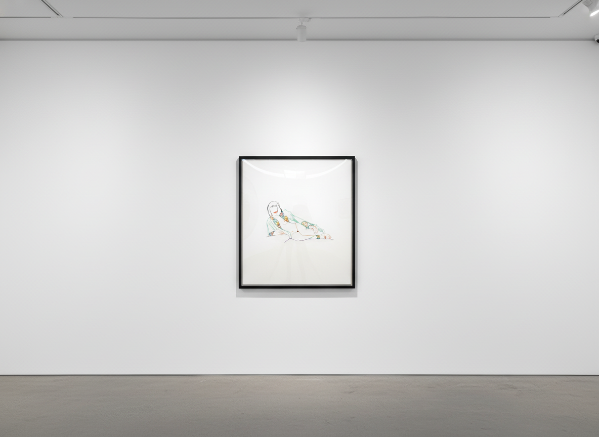Tom Wesselman - Monica Lying On One Elbow With Robe, 1985-97, Enamel on laser-cut steel