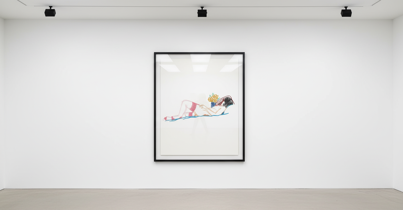 Tom Wesselman - Nude With Bouquet and Stocking Variation #7, 1985, Enamel on laser-cut steel