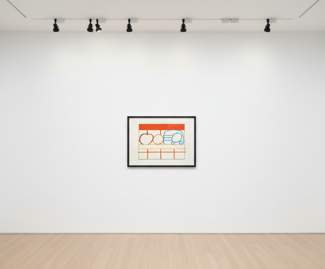 Tom Wesselman - Still Life With Apple, Orange and Radio, 1991, Screen print