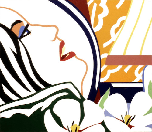 Tom Wesselmann - Bedroom Face With Orange Wallpaper, 1988, Serigraph