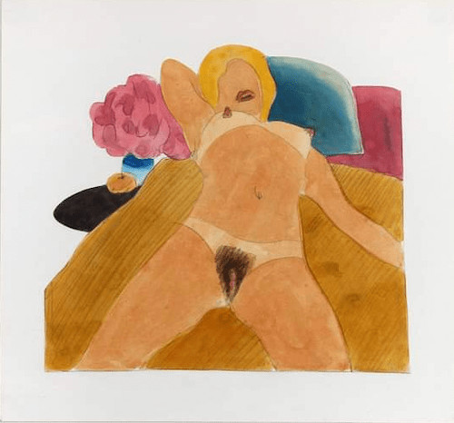 Tom Wesselman - Nude Drawing (For Erotic Nude), 1967-74, Pencil and liquitex on paper