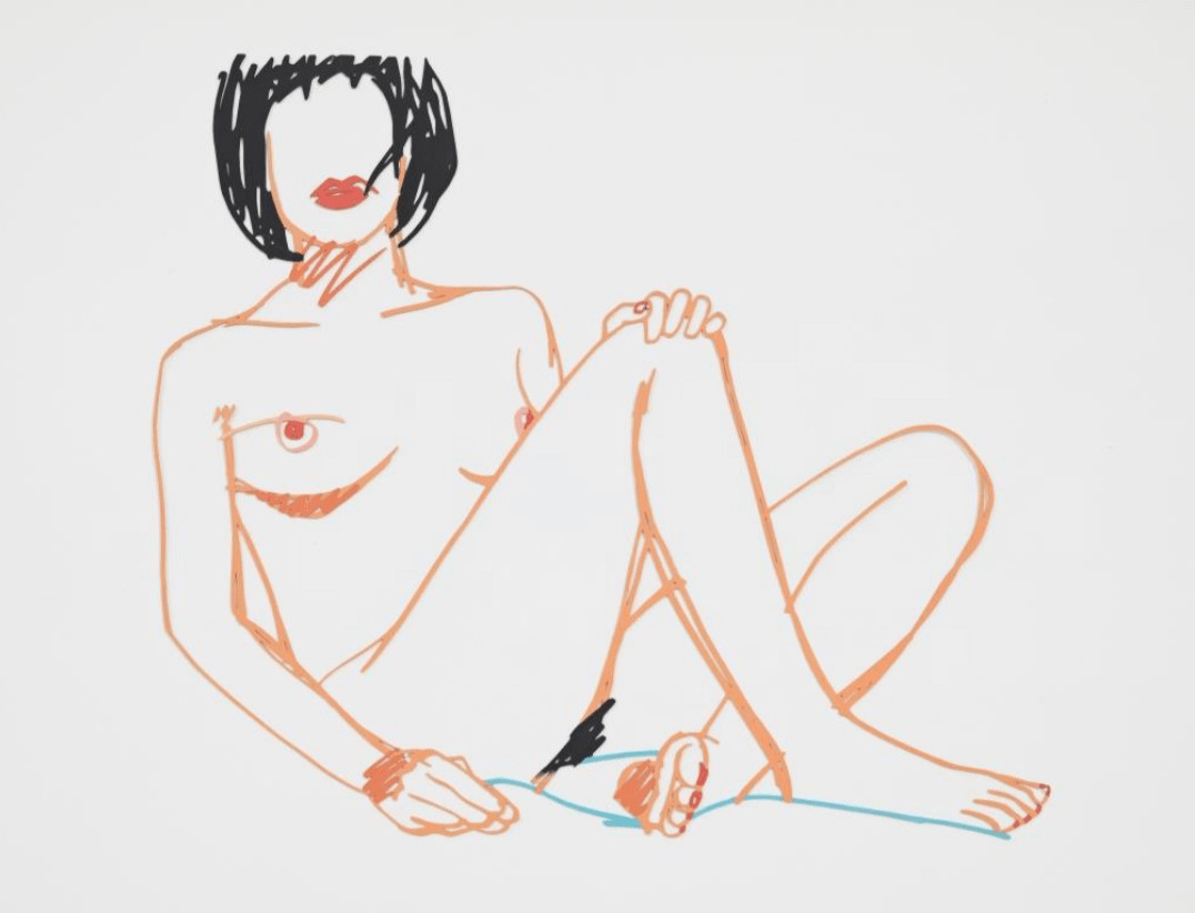 Tom Wesselman - Sitting Nude Edition, 1987, Enamel on cut-out steel