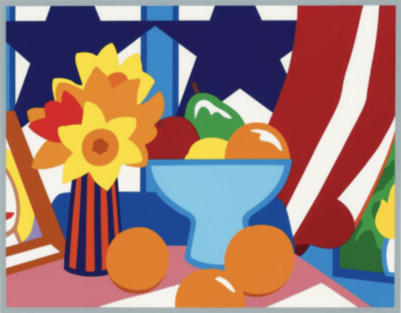Tom Wesselmann - Still Life With Blowing Curtain (Red), 1999, Silkscreen