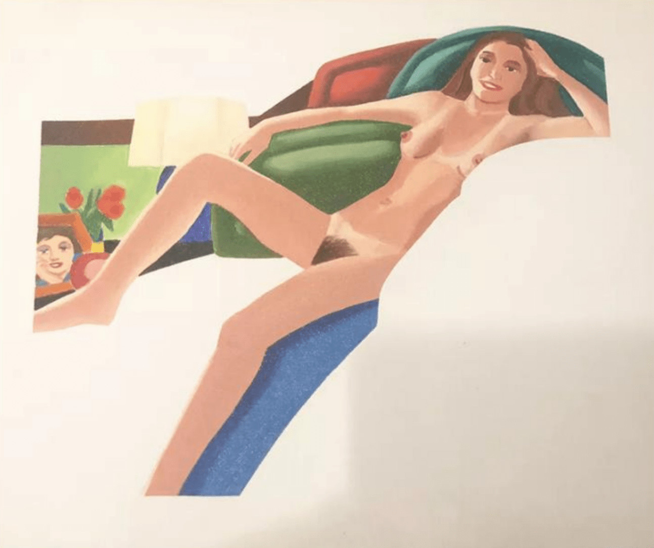 Tom Wesselman - Study for Nude with Lamp, 1977, Oil on canvas