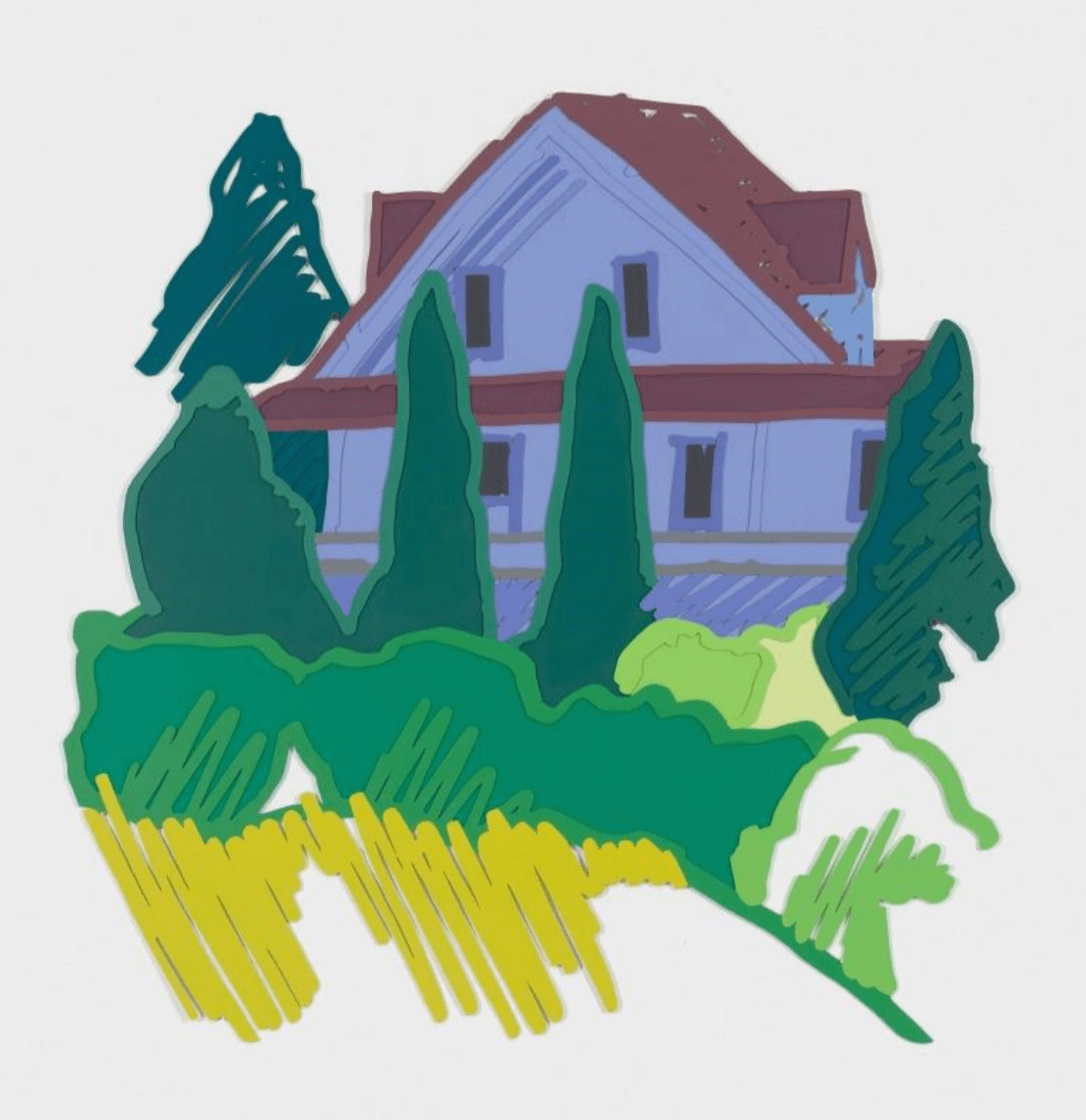 Tom Wesselmann - Tennanah Lake House, 1992, Alkyd on cut out steel