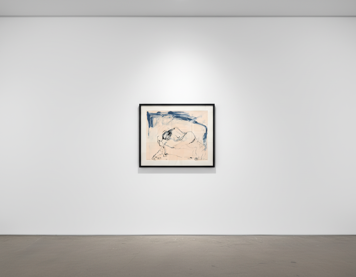 Tracey Emin - Curled Up, 2022, 2 colour lithographs on Somerset Velvet Warm White 400gsm