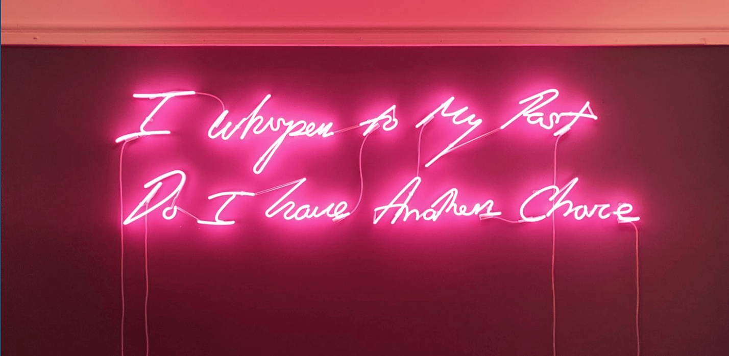 Tracey Emin - I whisper to my past, do I have another choice, 2010, Rose Pink Neon