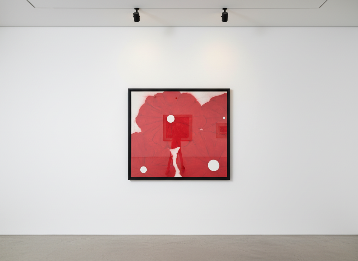 Donald Sultan - Four Red Poppies April 24, 2024, Archival pigment ink on Innova Etching Cotton Rag 315 gsm fine art paper