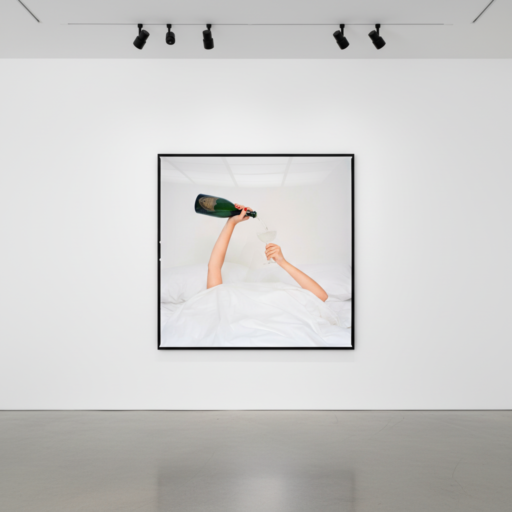 Tyler Shields - Champagne Hands, 2024, Chromogenic Print
