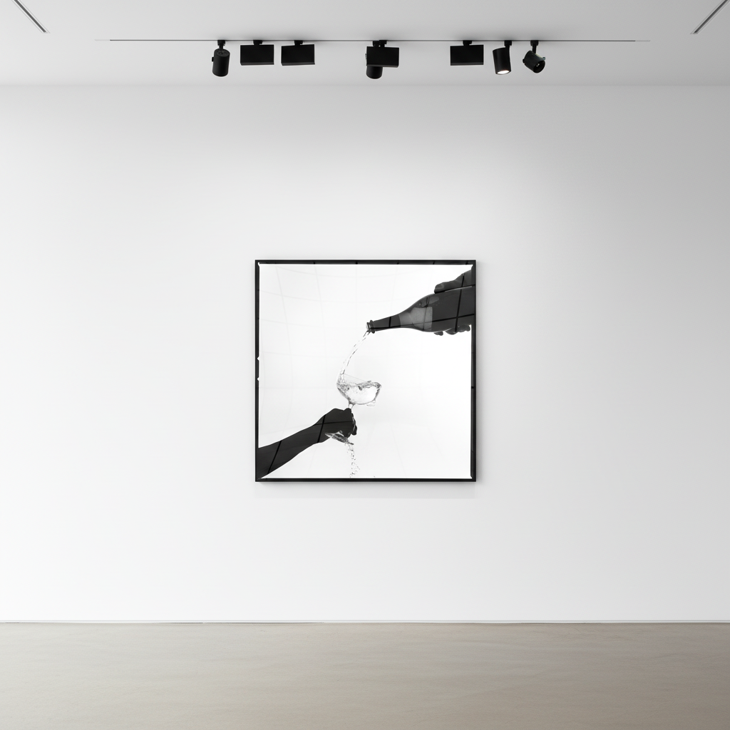 Tyler Shields - Champagne Silhouette, 2020, Digital c print