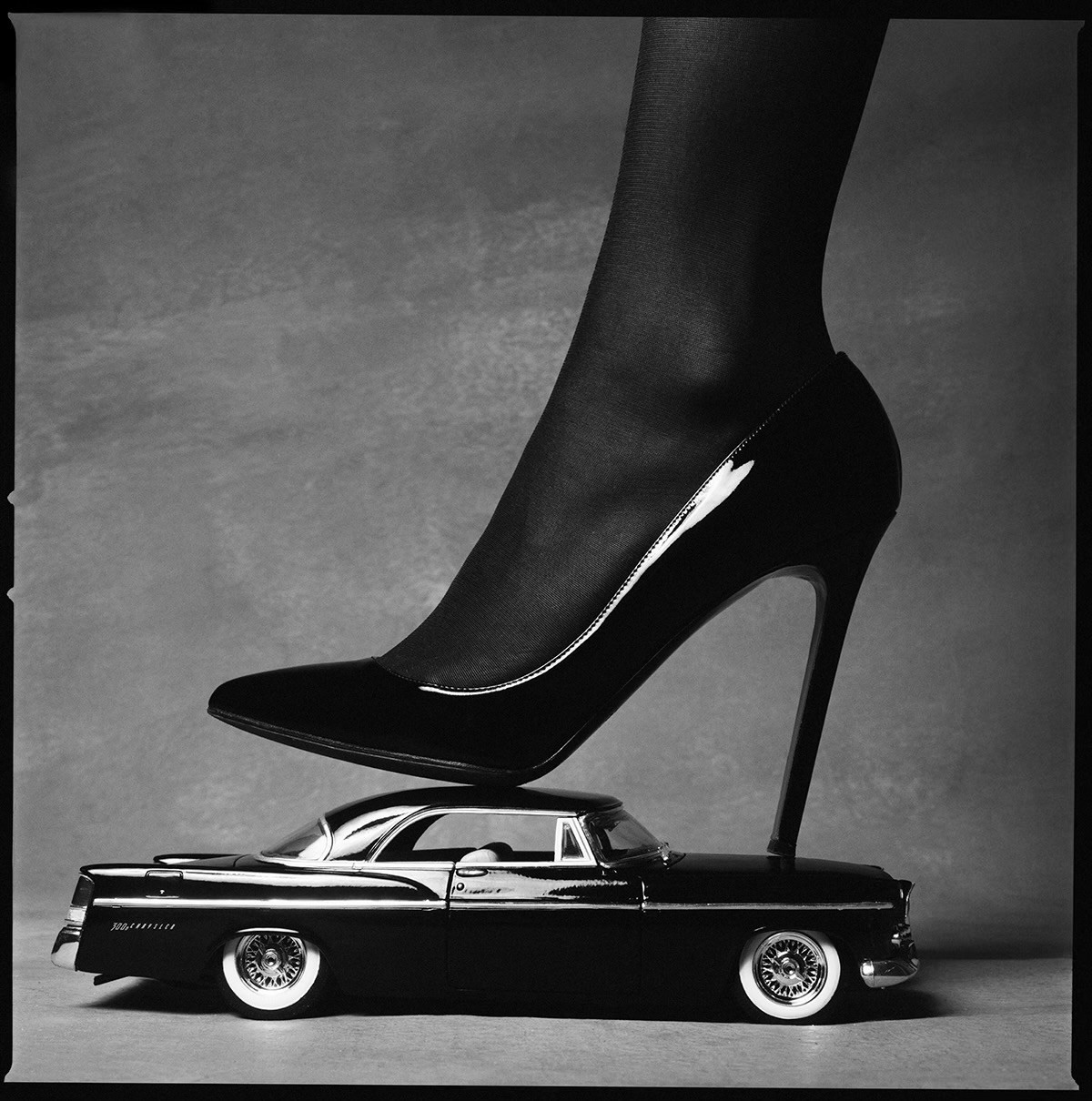 Tyler Shields - Chevy High Heel, 2021, Digital c print
