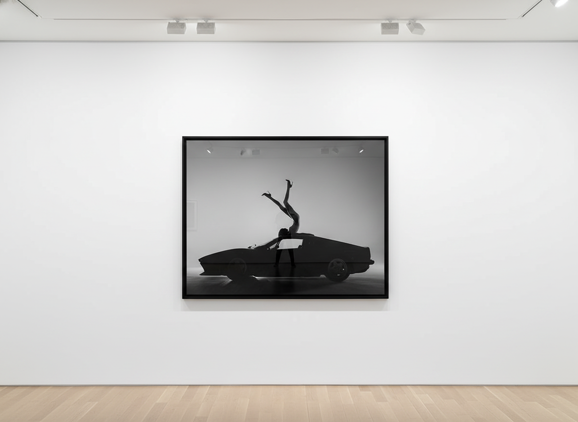 Tyler Shields - Ferrari Monochrome, 2022, Chromogenic Print