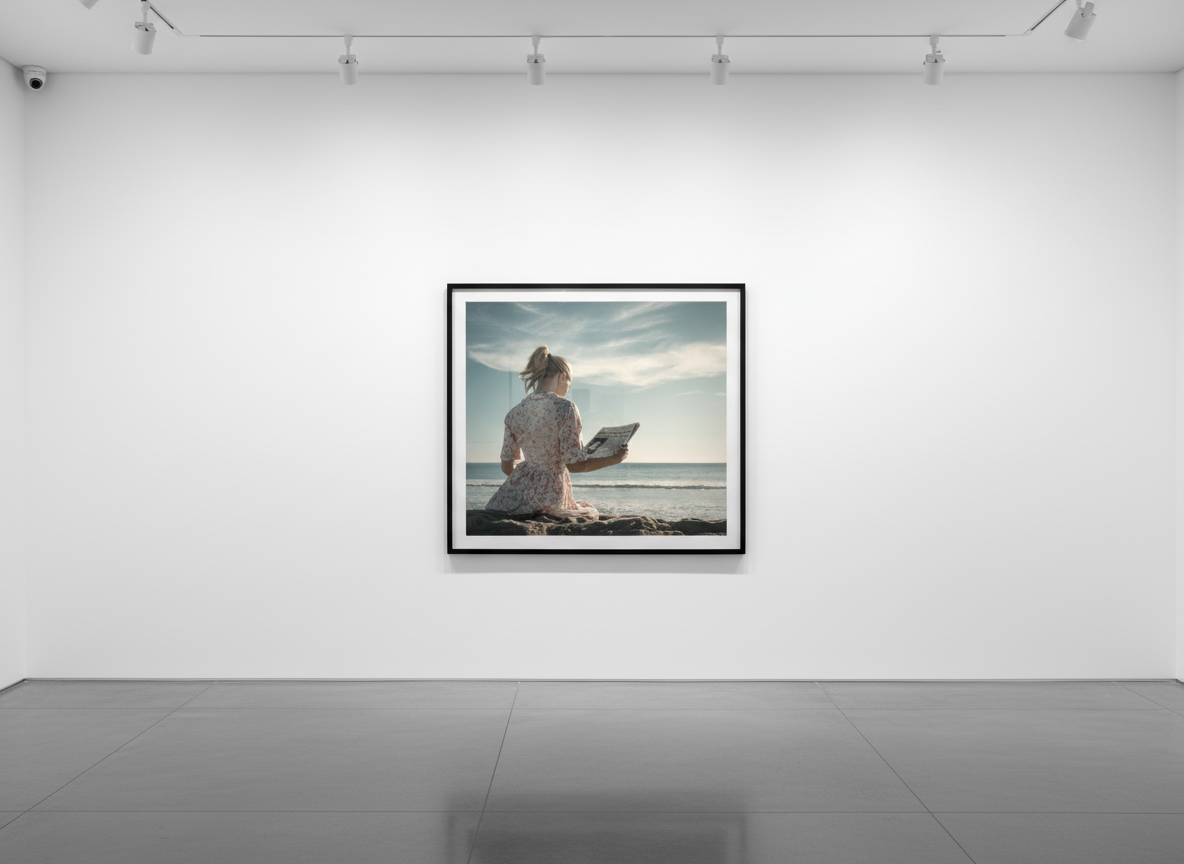 Tyler Shields - Girl Reads about the Death of James Dean, 2020, Digital c print