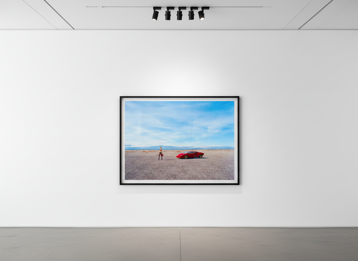 Tyler Shields - Girl With Lamborghini, 2024, Digital C Print