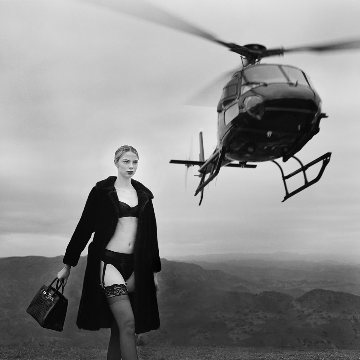 Tyler Shields - Helicopter II, 2021, Digital c print
