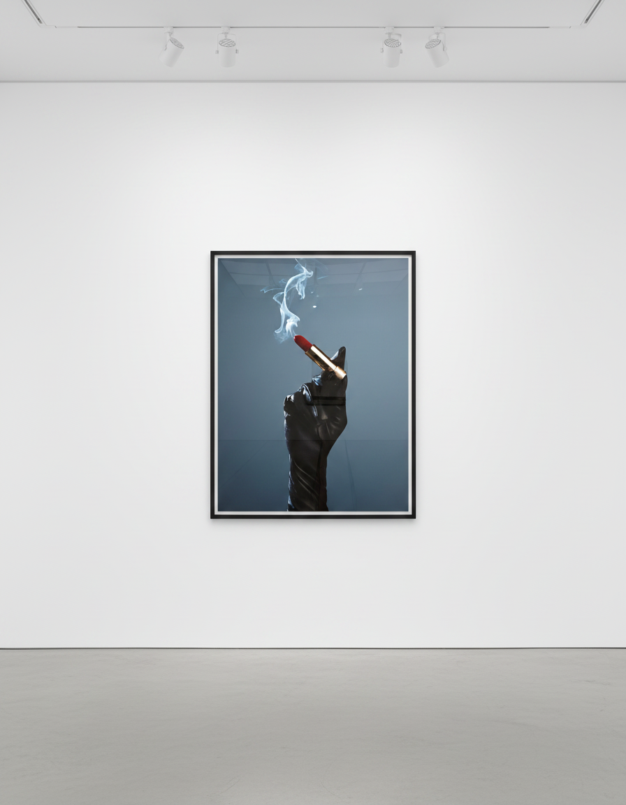 Tyler Shields - Lipstick Cigarette, 2022, Digital c print