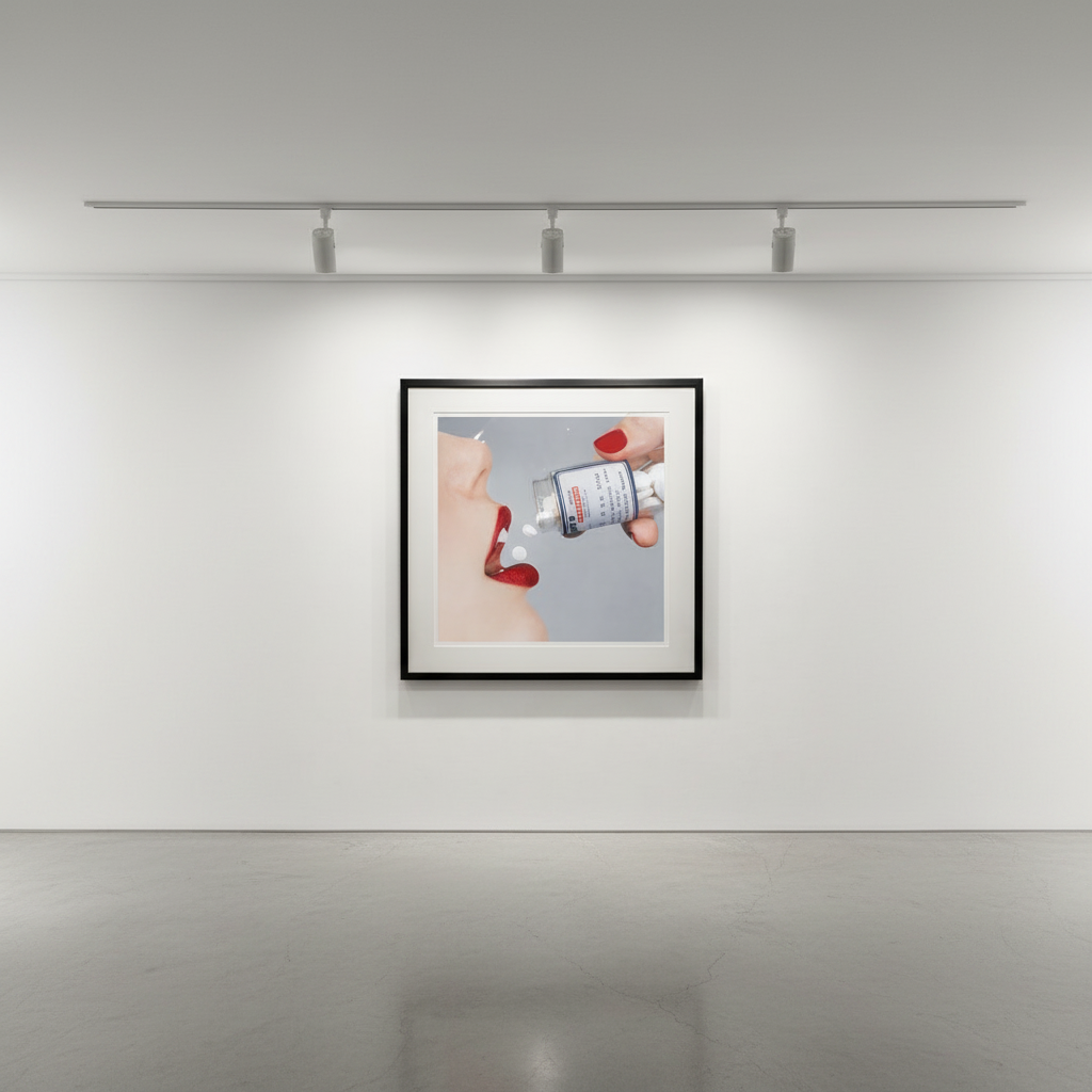 Tyler Shields - Marilyn Pill Bottle, 2021, Digital c print