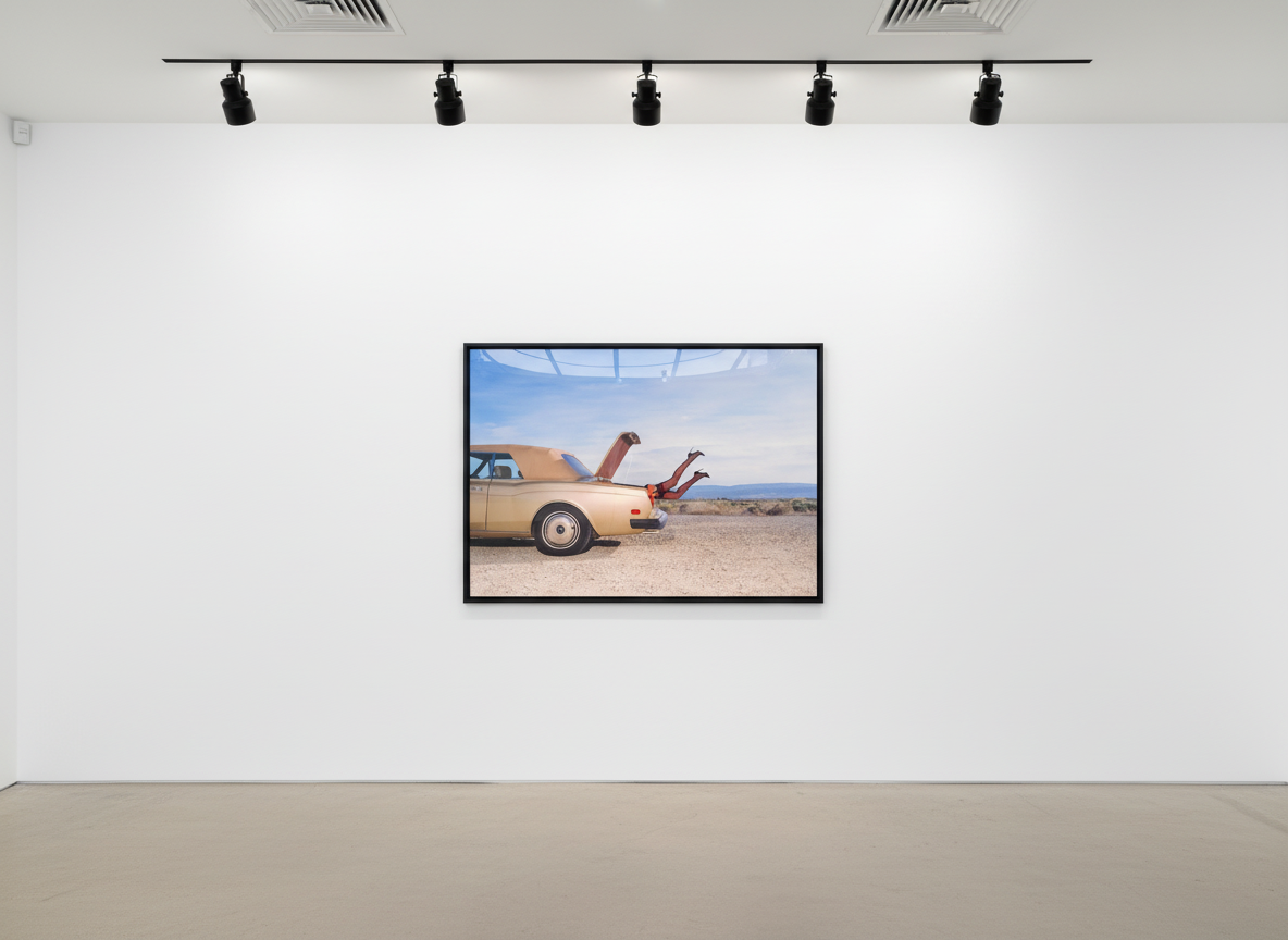 Tyler Shields - Rolls Royce Legs, 2024, Digital C Print