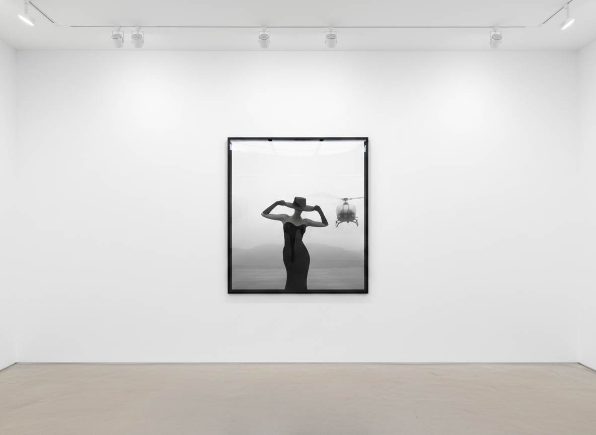 Tyler Shields - The Mystery of the Helicopter, 2022, Silver Gelatin