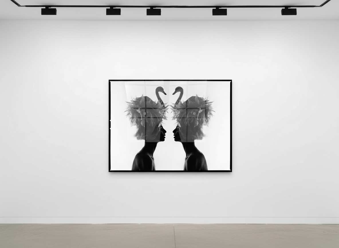 Tyler Shields - The Two Swans, 2022, Digital c print