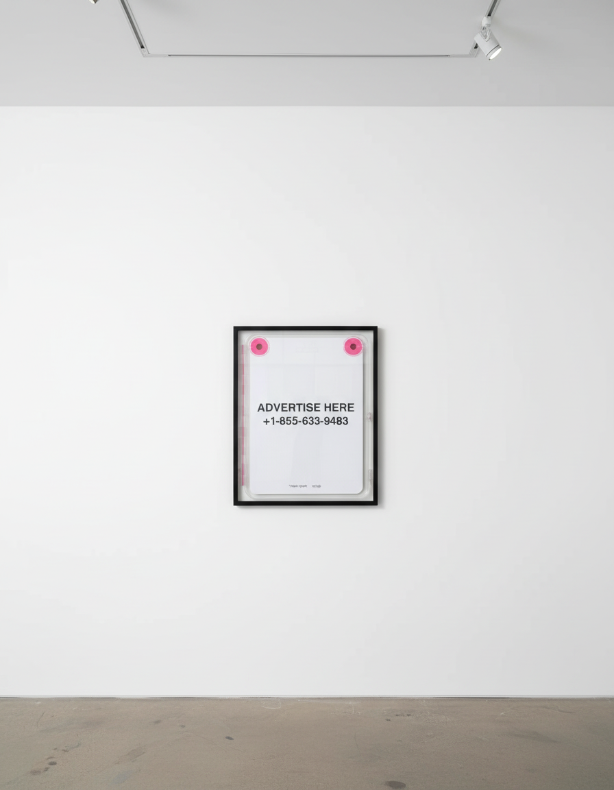 Virgil Abloh - Advertise Here with Clear Canvas, 2019, Transparent lithographic print with crystal styrene, PMMA and mould...