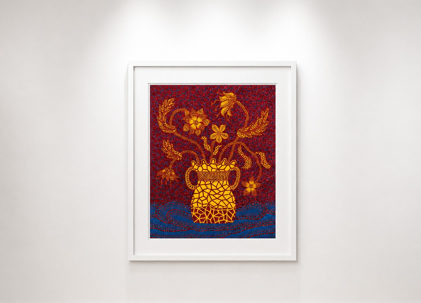 Yayoi Kusama - Flower (3), 1999, Screenprint in colours, Lame