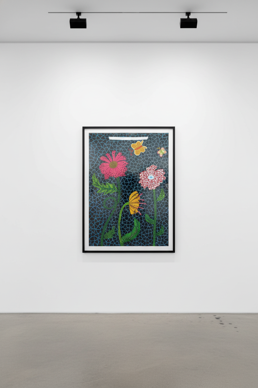 Yayoi Kusama - Flower, 1989, Acrylic on canvas