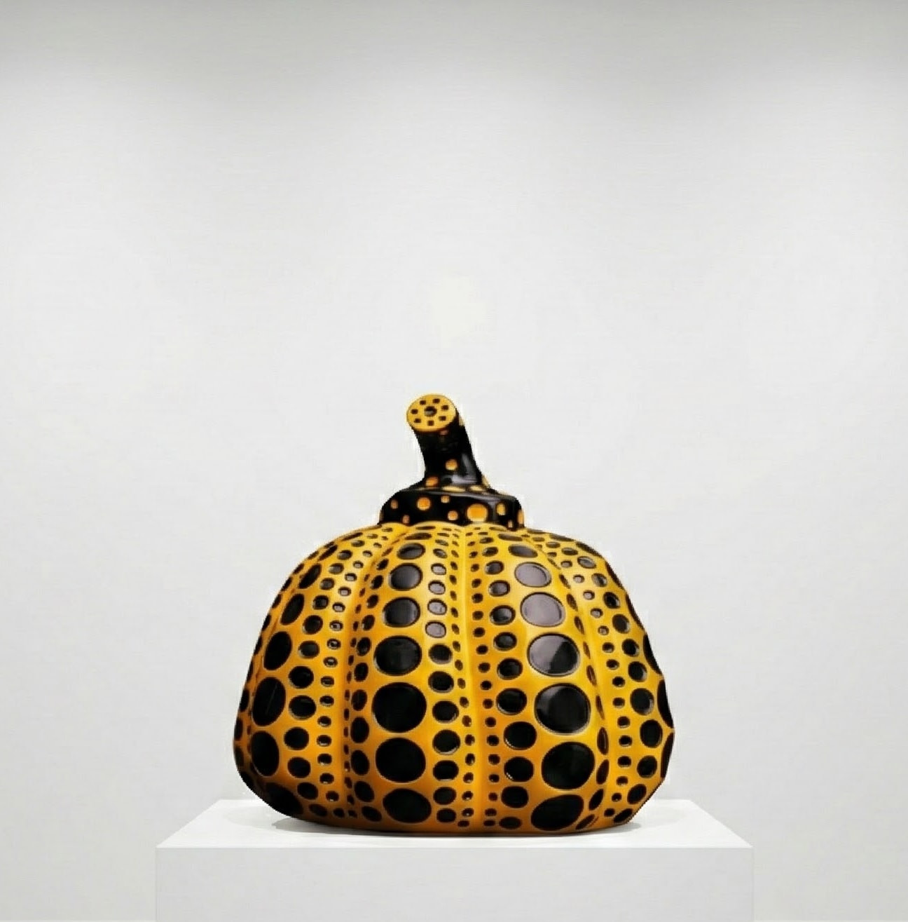 Yayoi Kusama - 'Pumpkin' Yellow/Black Sculpture, 2016, Lacquer painted cast resin