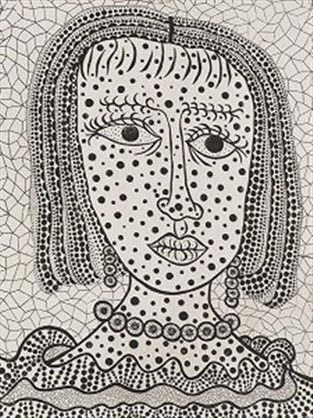 Yayoi Kusama - Self Portrait, 1995, Etching