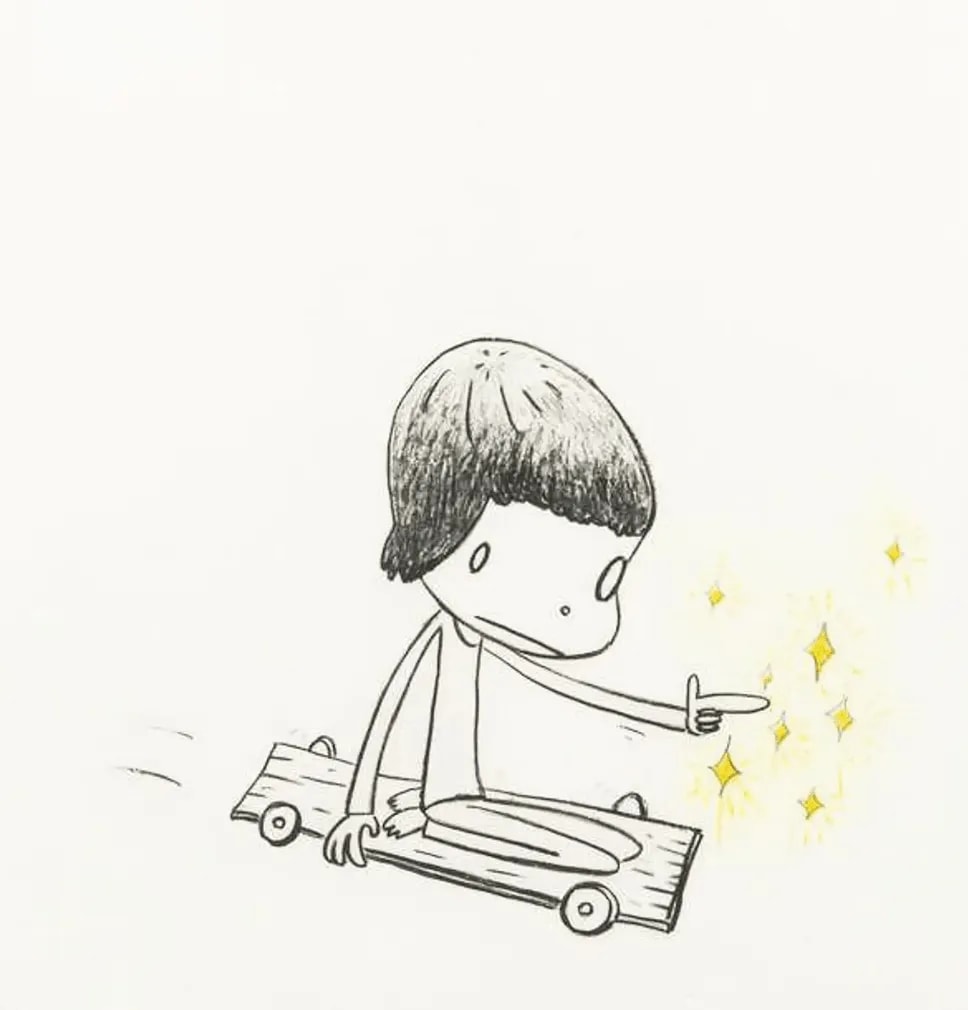 Yoshitomo Nara - Dizzy On Wheels, 2002