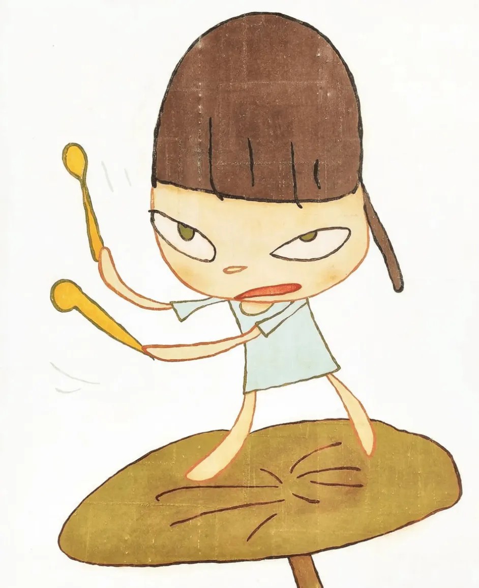 Yoshitomo Nara - Marching On A Butterbur Leaf, 2019