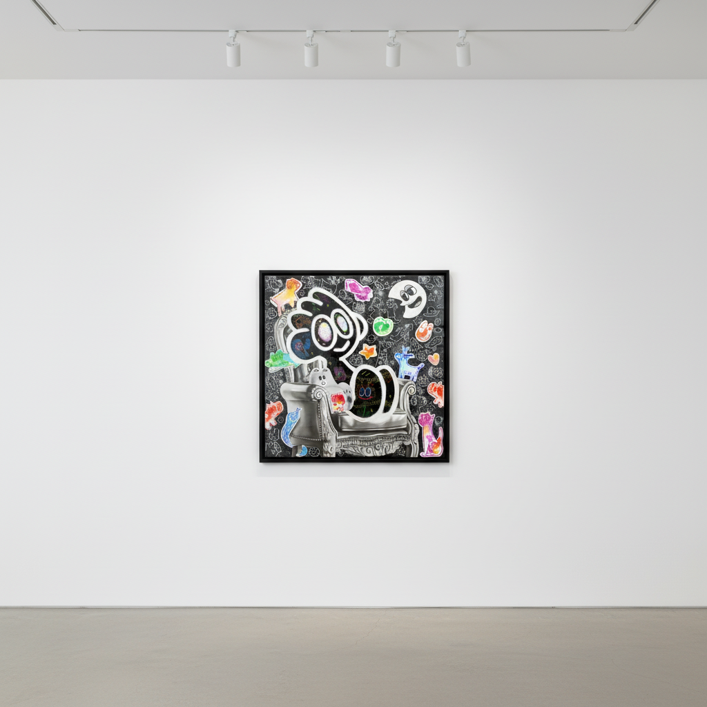 Yusuke Toda - Yum And Chair 2, 2023, Acrylic on canvas