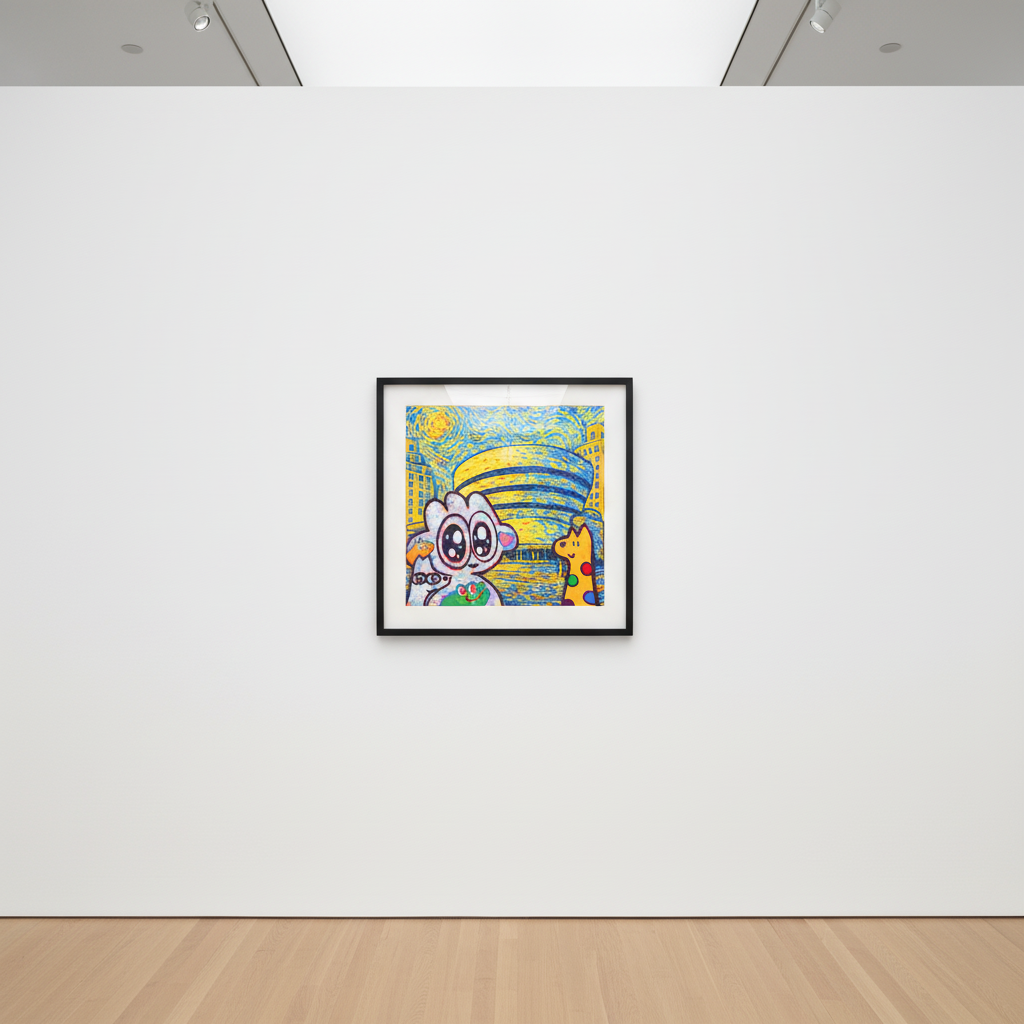 Yusuke Toda - YUM at Guggenheim, 2025, Mixed media on canvas