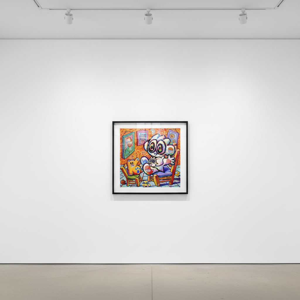 Yusuke Toda - Yum at Painter's Room, 2023, Acrylic and oil stick on canvas