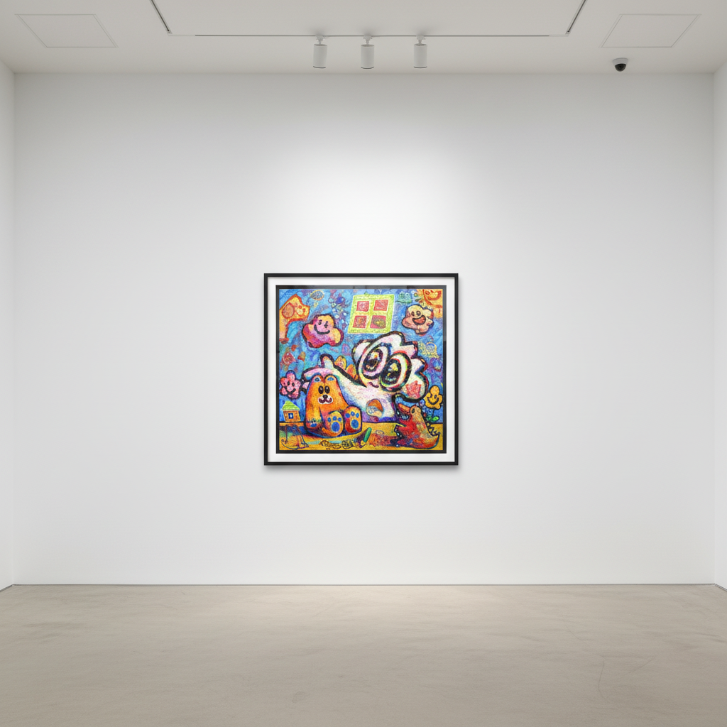 Yusuke Toda - Yum's Home, 2023, Acrylic and oil stick on canvas