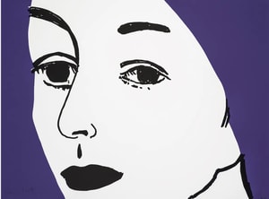 Alex Katz - Ada (black and purple)
