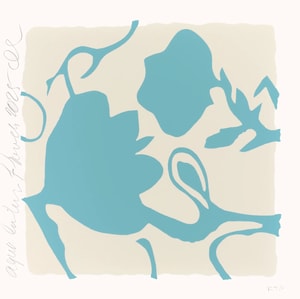 Donald Sultan - Aqua Lantern Flower