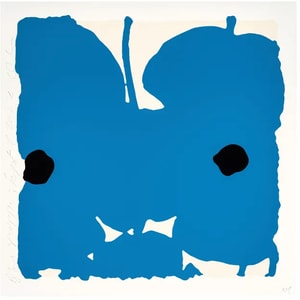 Donald Sultan - Blue Poppies, Sept 7