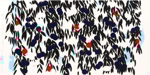 Donald Sultan - Mimosa with Red