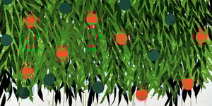 Donald Sultan - Orange and Green, June 17