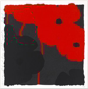 Donald Sultan - Red and Black