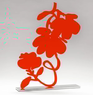 Donald Sultan - Red Lantern Flowers