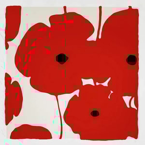 Donald Sultan - Red Poppies 2018