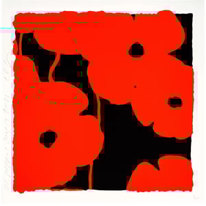 Donald Sultan - Red Poppies, Aug 17