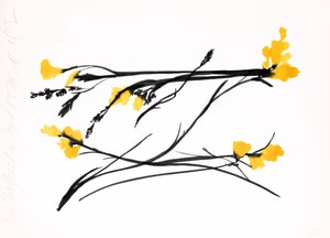 Donald Sultan - Three Freesias yellow