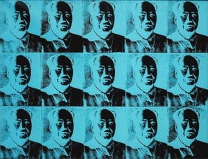 Andy Warhol - 15 Blue-Green Maos (Reversal Series)