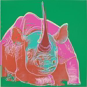 Andy Warhol - Black Rhinoceros, from Endangered Species (F.S. 301)