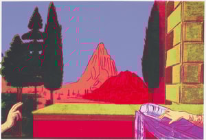 Andy Warhol - Details of Renaissance Paintings (Leonardo da Vinci, the Annunciation, 1472) (F.S. II 323)